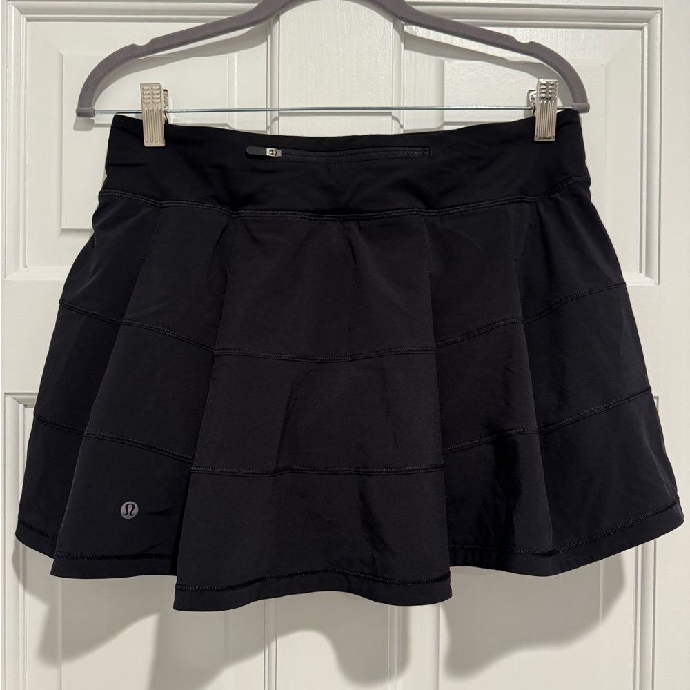 Lululemon Pace Rival Mid-Rise Skirt Long 15 inseam, Black, Size 8